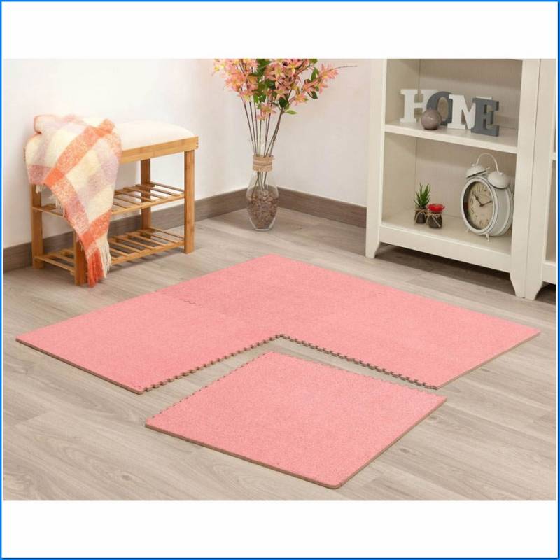 Carpet 61 X 61 X 1 Cm - Pink 4 Pcs