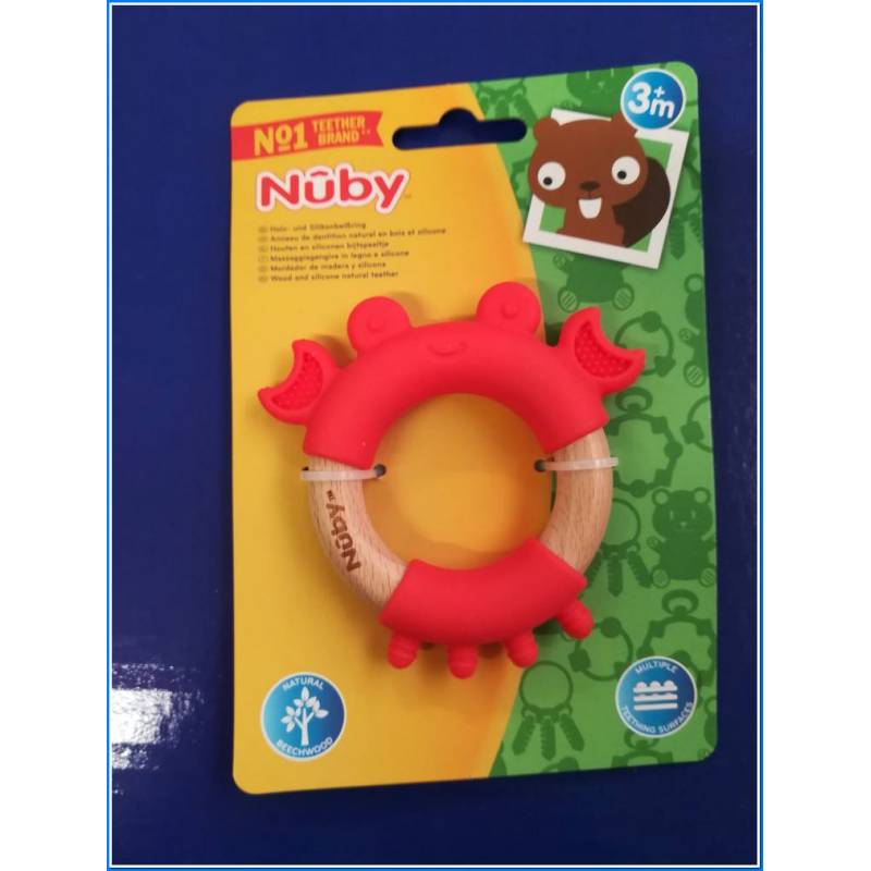 Massajador de madeira e silicone para as gengivas