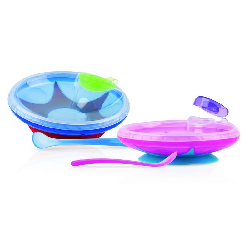 Hot Meal Plate, Spoon, Suction Cup And