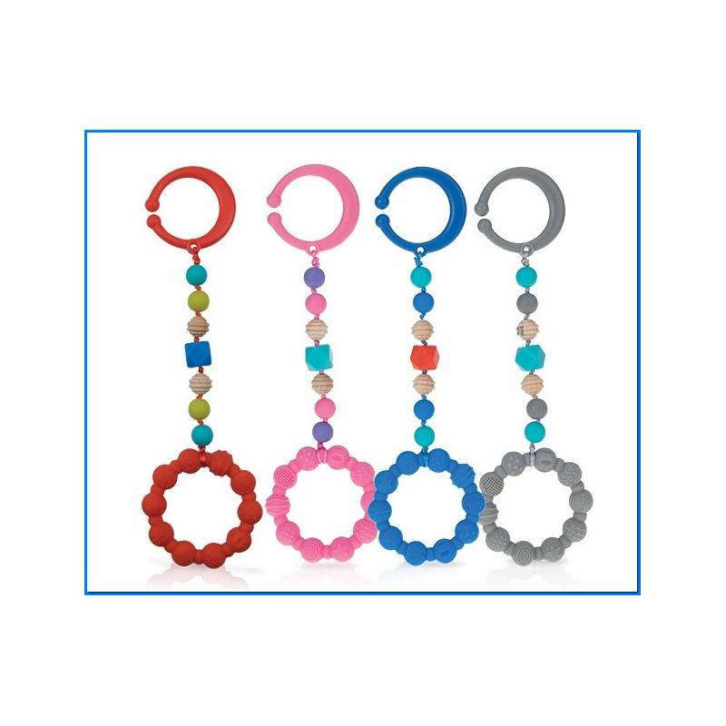 Silicone Ring Teether With Clip