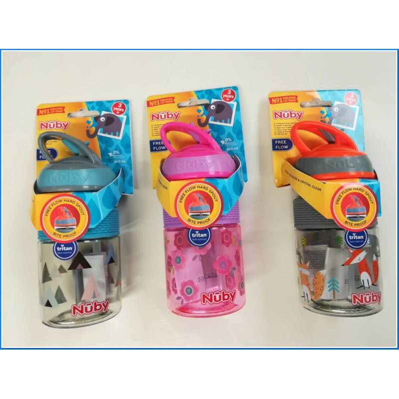 Copo Flip com pegas e palhinha 240ml