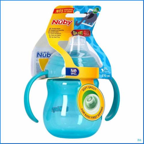 Gobelet anti-goutte avec poignées - 270ml - 6m+