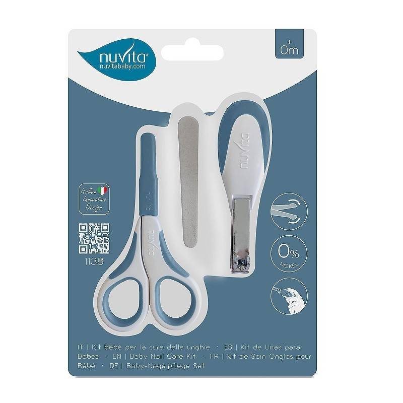 1138 Kit d'ongles Nuvita Bleu poudré