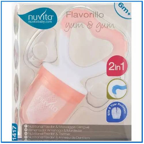 1417 English Rose teething ring