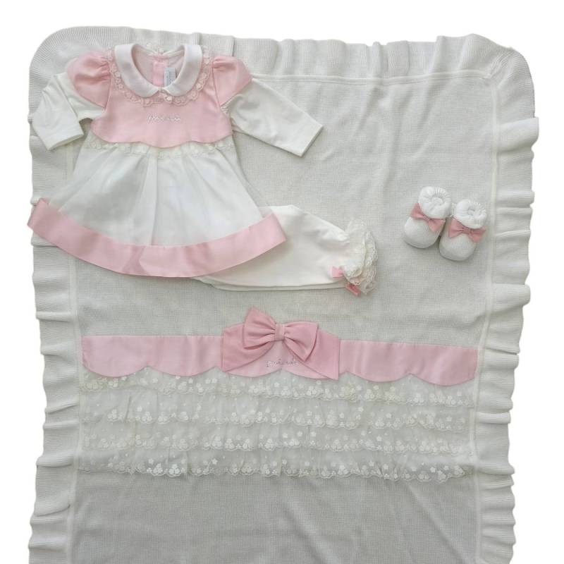 Conjunto Minu' para recém-nascido em algodão para menina - 