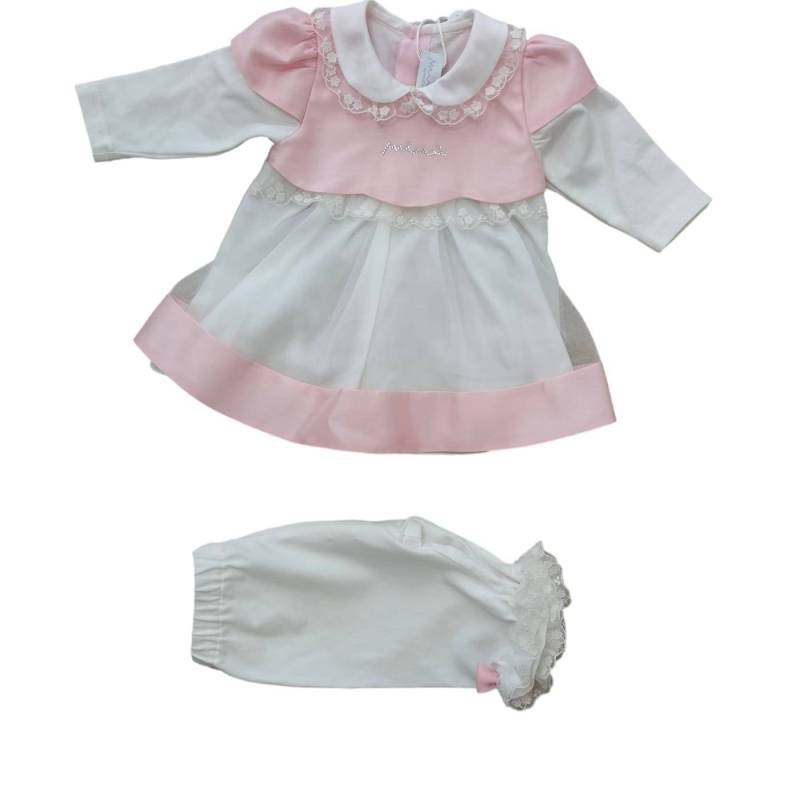 Ensemble coton nouveau-né fille Minu' - 