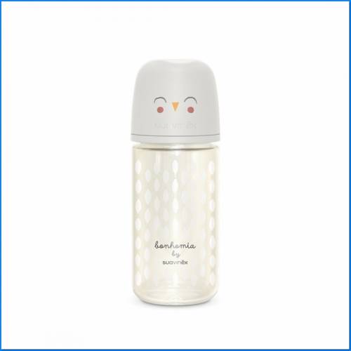 Bonhomia Biberon Vetro 240 Sil.Piuma Bia