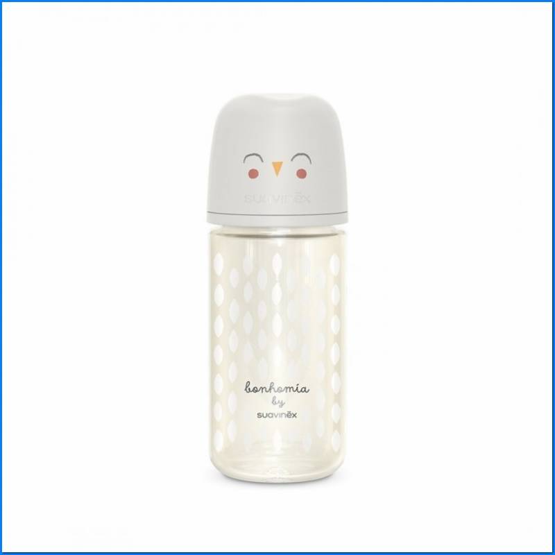 Bonhomia Glass Baby Bottle 240 Sil.Piuma Bia