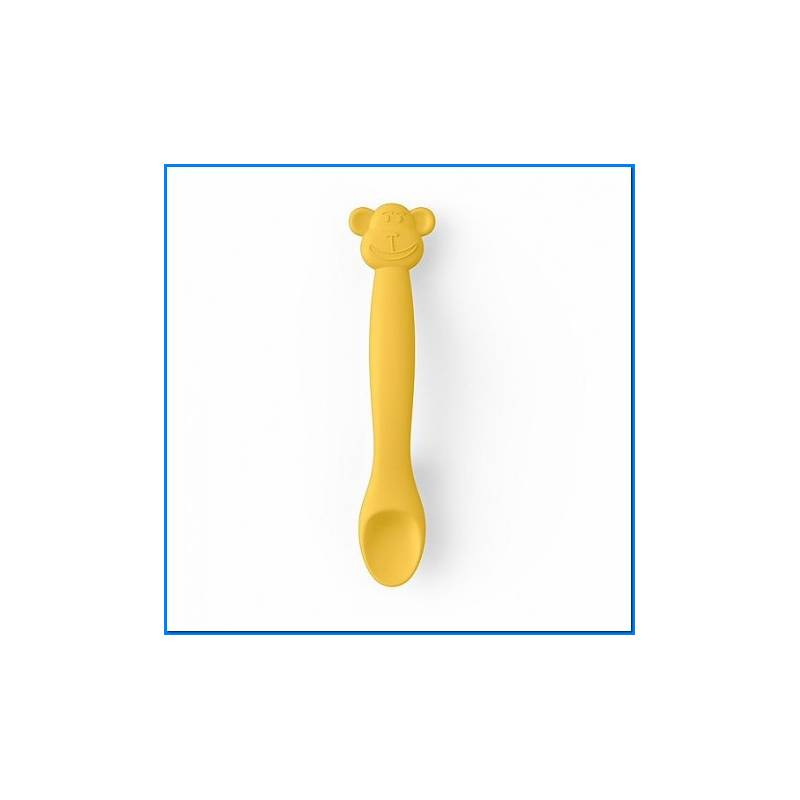 Colher de silicone para macaco Amarelo
