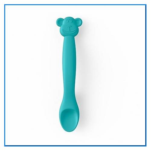 Cucchiaio Monkey Silicone Verde
