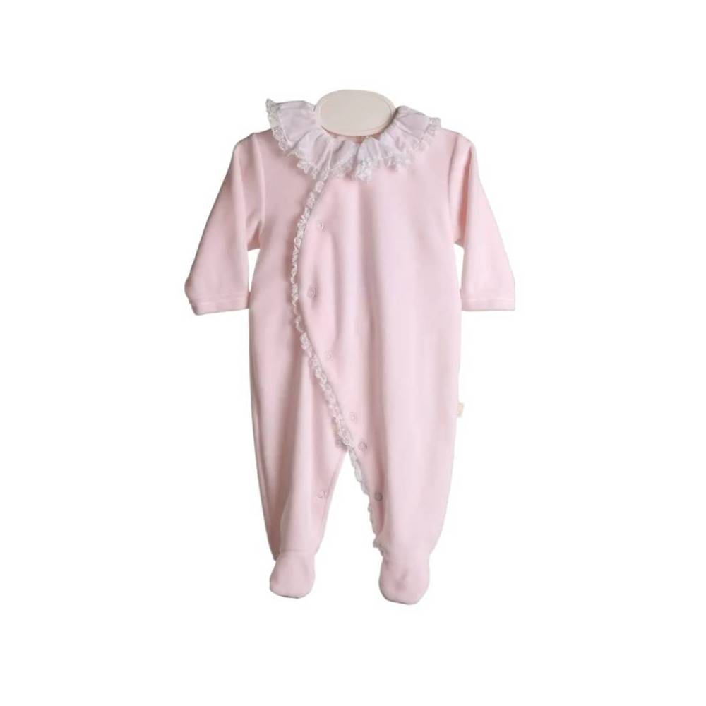 Elegantes leotardos de lycra para bebé niña 0/3 meses Minù crema y rosa