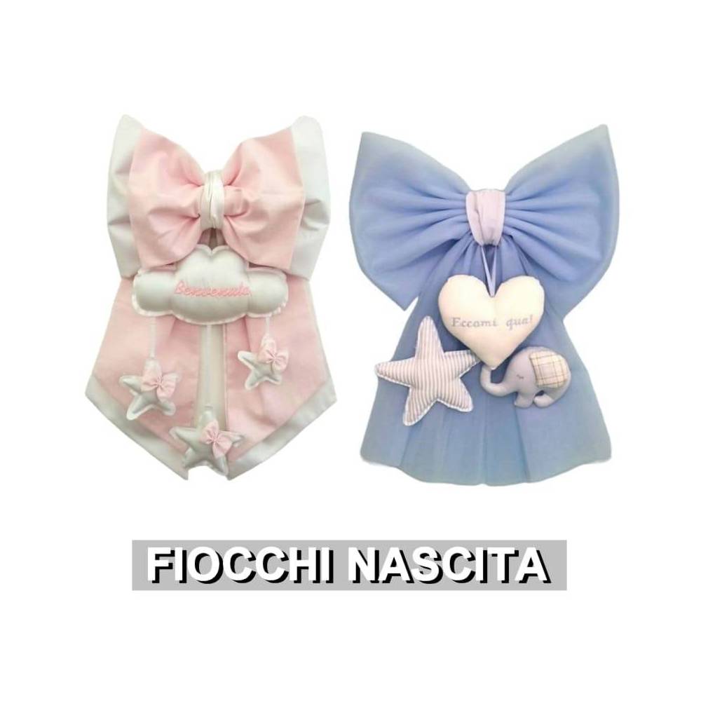 Verkauf von Baby-Schleifen für Neugeborene durch Coccole & Ricami Made in Italy